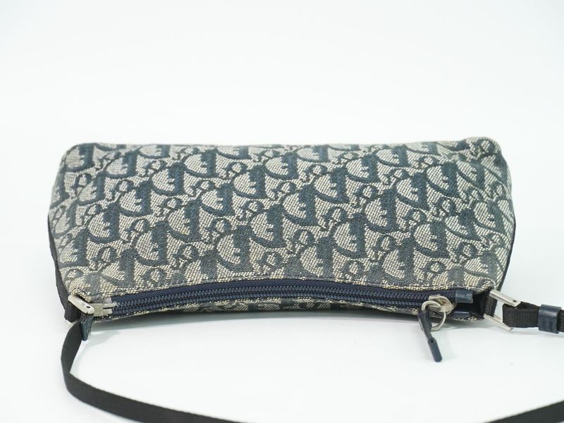 Dior Trotter Shoulder Bag Canvas Navy Outside]