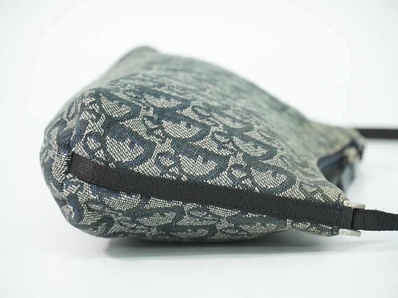 Dior Trotter Shoulder Bag Canvas Navy Outside]