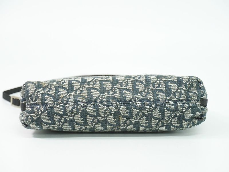 Dior Trotter Shoulder Bag Canvas Navy Outside]