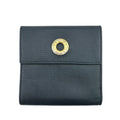 Celine Circle Logo Trifold Wallet Navy Red