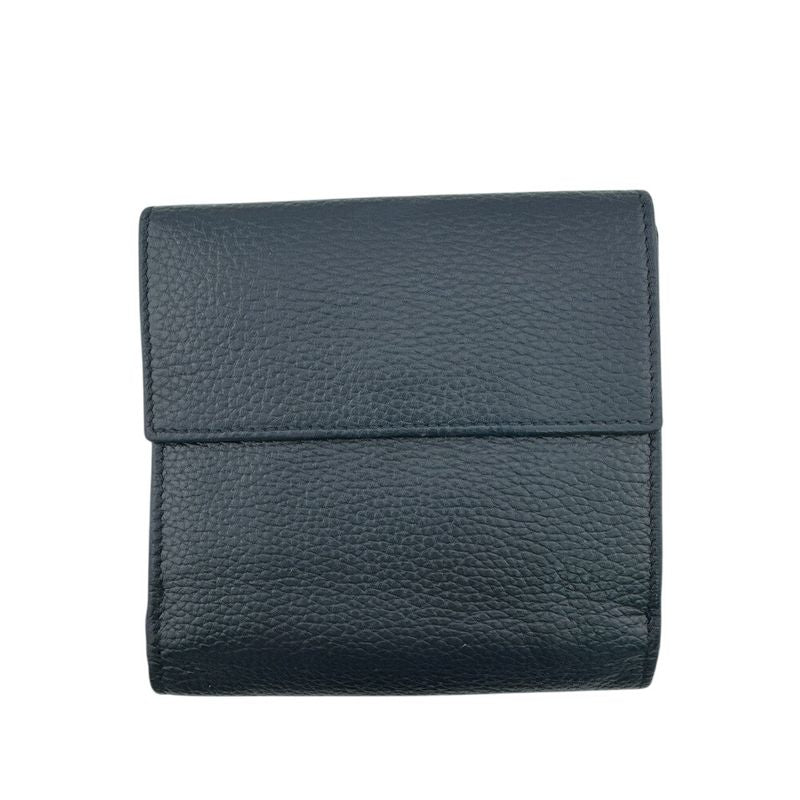 Celine Circle Logo Trifold Wallet Navy Red