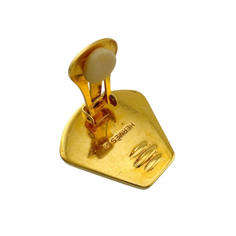 Hermes Only One Side Enamel Earrings