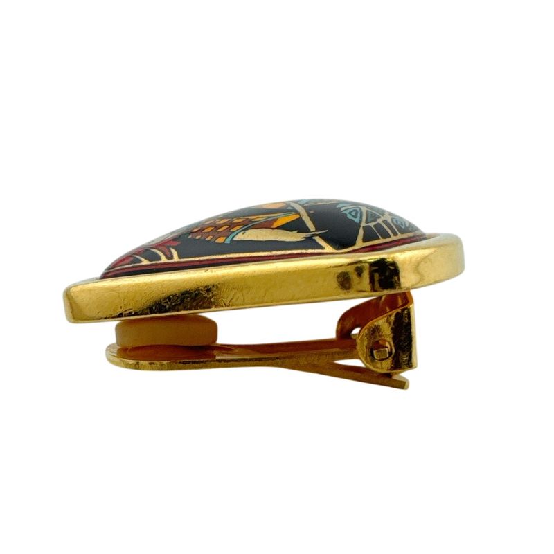 Hermes Only One Side Enamel Earrings