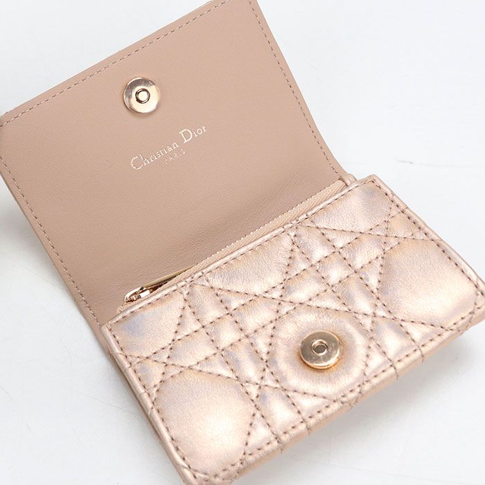 Dior Glycine Wallet Caro Bifold Lambskin