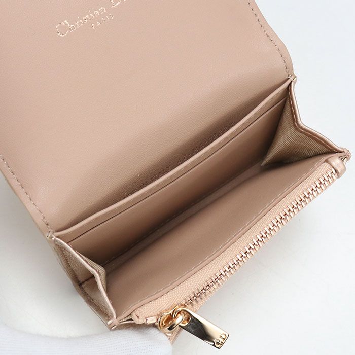 Dior Glycine Wallet Caro Bifold Lambskin