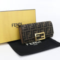 Fendi Continental Wallet Baguette Bifold Jacquard