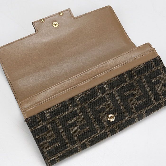 Fendi Continental Wallet Baguette Bifold Jacquard
