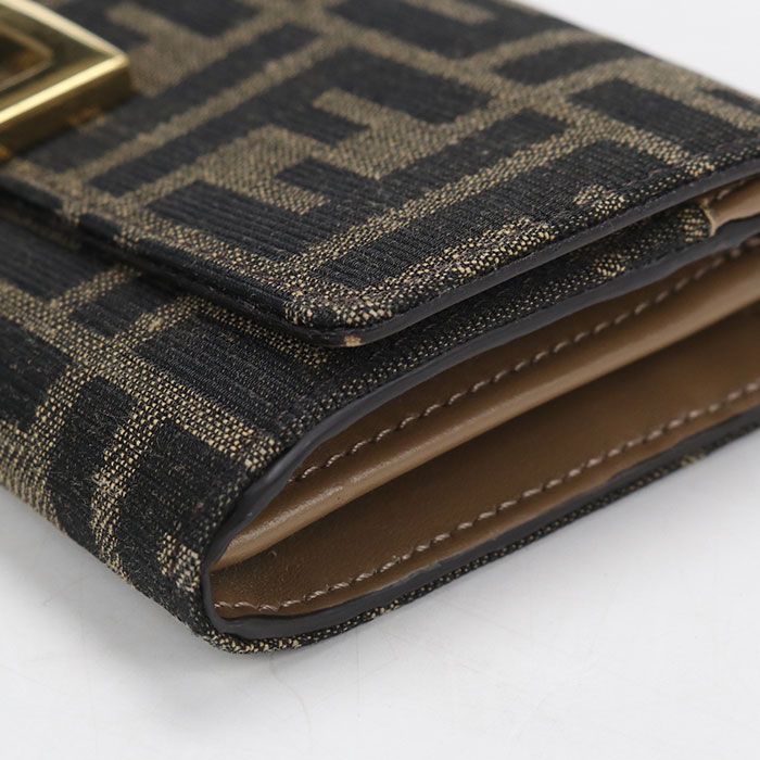 Fendi Continental Wallet Baguette Bifold Jacquard