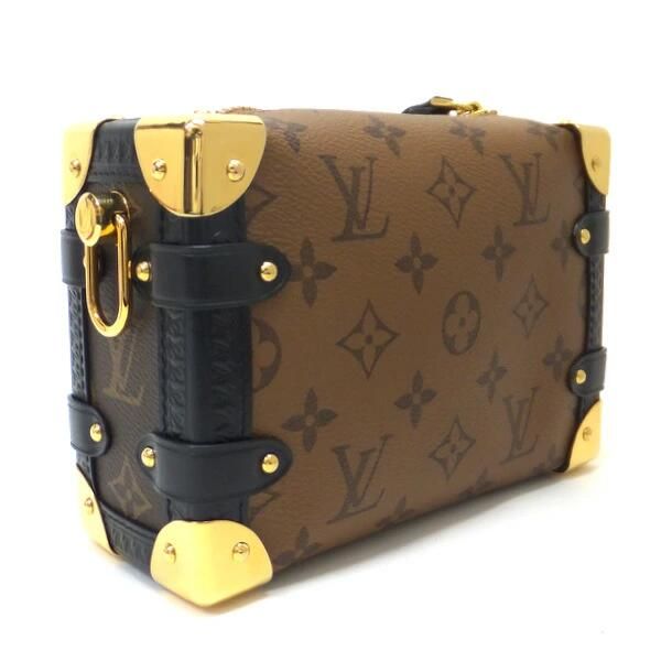 Louis Vuitton Side Trunk PM Shoulder Bag Monogram Reverse Brown