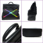 Louis Vuitton Steamer PM Shoulder Bag Taiga Canvas Black Rainbow X Rainbow