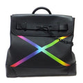 Louis Vuitton Steamer PM Shoulder Bag Taiga Canvas Black Rainbow X Rainbow