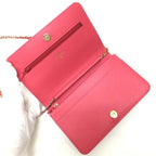 Chanel Chain Wallet Quilted Lambskin Pink Gold 8 Digits 19 X