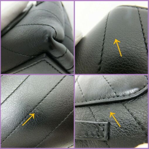 Chanel Chain Belt Pouch Shoulder Bag Calf Leather Black Gold 8 X