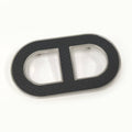Hermes Brooch Chaine D'ancre Black Silver