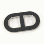 Hermes Brooch Chaine D'ancre Black Silver