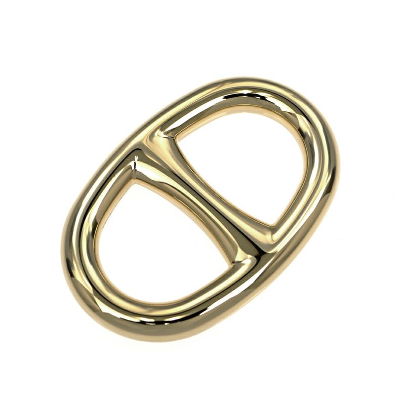 Hermes Scarf Ring Chaine D'ancre Permanent Brass Gold