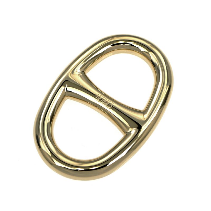 Hermes Scarf Ring Chaine D'ancre Permanent Brass Gold