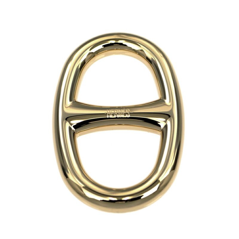 Hermes Scarf Ring Chaine D'ancre Permanent Brass Gold