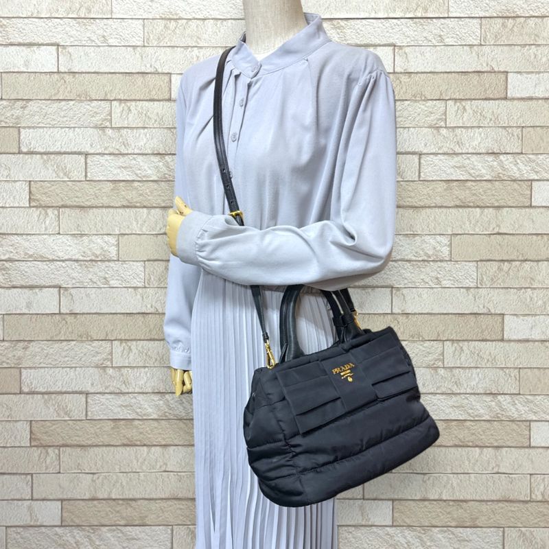 Prada Shoulder Bag Nylon Black Nero