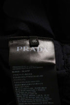 Prada Rubber Logo Waist Tape Nylon Long Pants 46