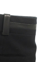 Hermes Leather Trim Wool Long Pants 38