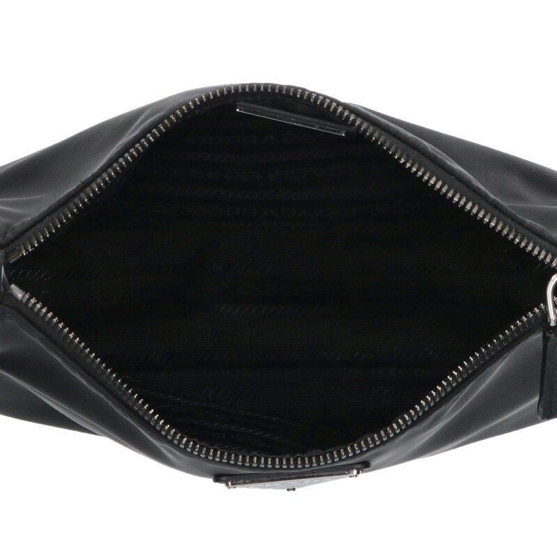 Prada Triangle Logo Plat Nylon Pouch Shoulder Bag
