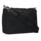 Prada Triangle Logo Plat Nylon Pouch Shoulder Bag