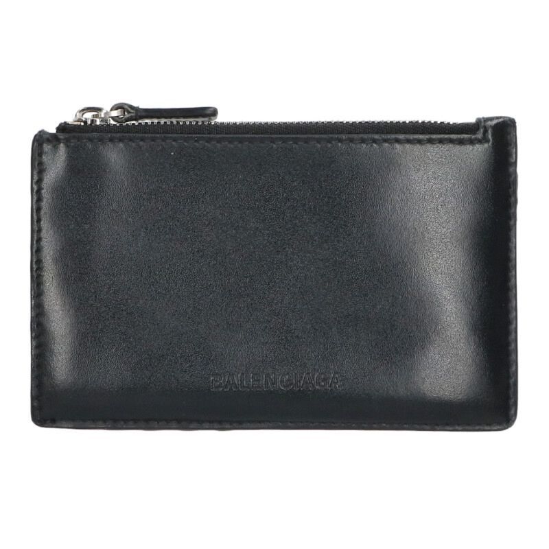 Balenciaga Leather Fragment Case Wallet Black Green