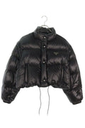 Prada Triangle Plate Cropped 2-Way Down Jacket 38