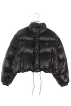 Prada Triangle Plate Cropped 2-Way Down Jacket 38