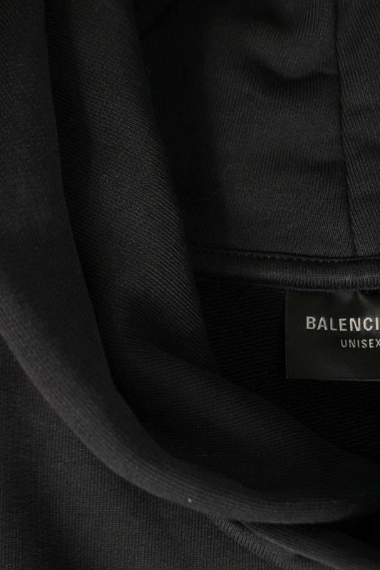 Balenciaga Back Strass Cropped Pullover Hoodie Sweater