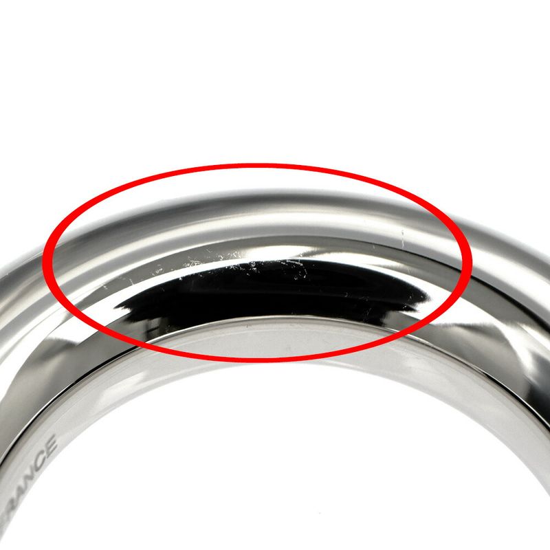 Hermes Scarf Ring Chaine D'ancre Permanent Brass Palladium Silver