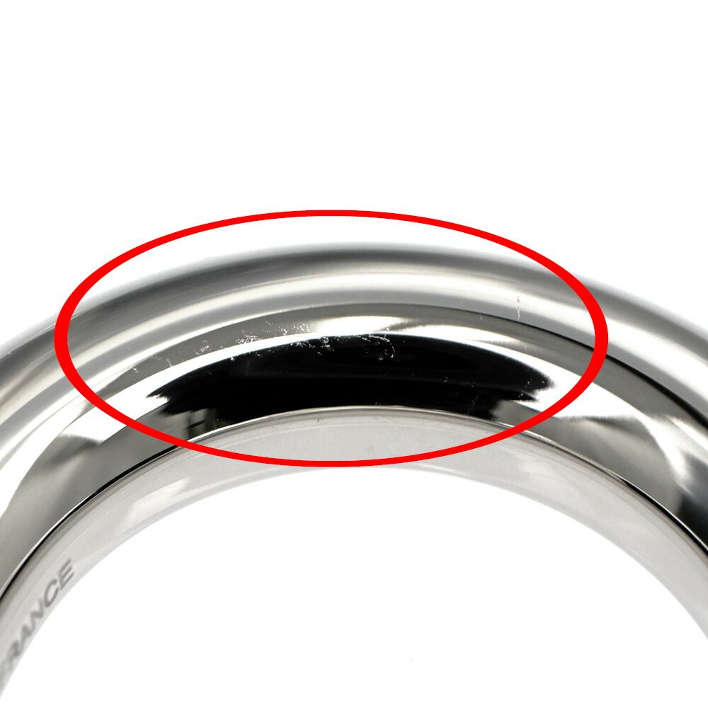 Hermes Scarf Ring Chaine D'Ancre Permanent Brass Palladium Silver