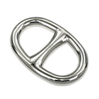 Hermes Scarf Ring Chaine D'Ancre Permanent Brass Palladium Silver