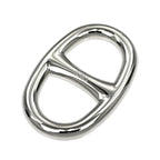 Hermes Scarf Ring Chaine D'ancre Permanent Brass Palladium Silver
