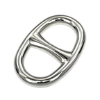 Hermes Scarf Ring Chaine D'Ancre Permanent Brass Palladium Silver