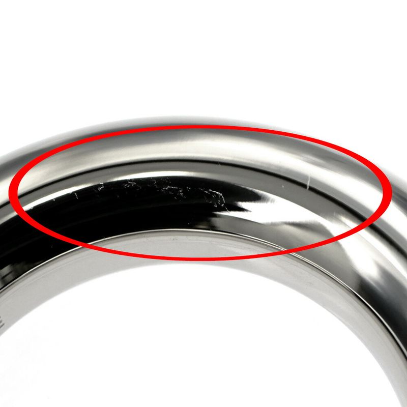 Hermes Scarf Ring Chaine D'ancre Permanent Brass Palladium Silver