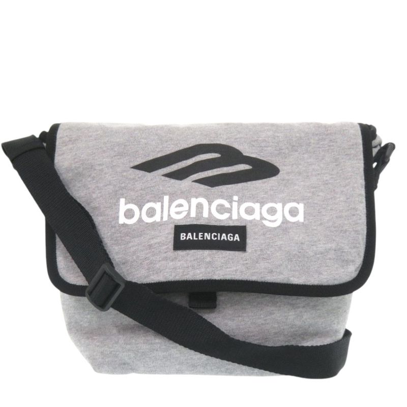 Balenciaga Explorer Cotton Gray Messenger Bag Gray- Black