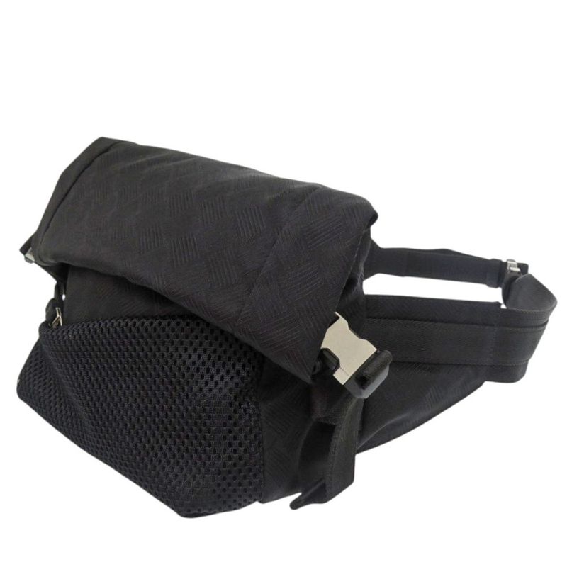 Bottega Veneta Nylon Mesh Black Belt Bag Waist Pouch