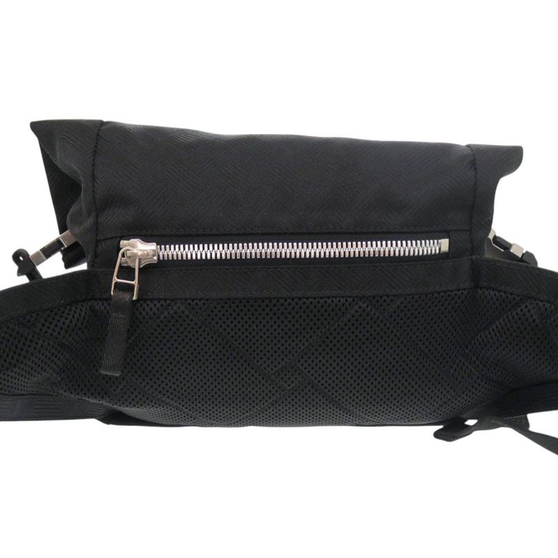 Bottega Veneta Nylon Mesh Black Belt Bag Waist Pouch