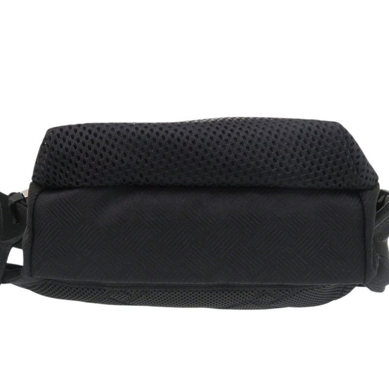 Bottega Veneta Nylon Mesh Black Belt Bag Waist Pouch