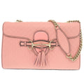Gucci Emily Micro Guccissima Leather Pink Shoulder Bag Chain