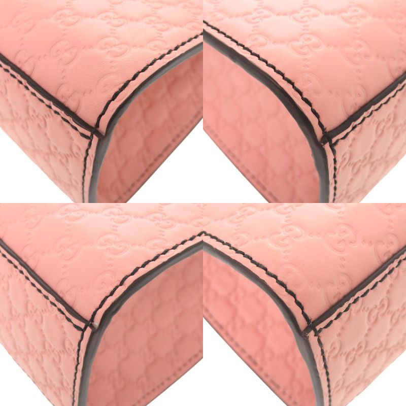 Gucci Emily Micro Guccissima Leather Pink Shoulder Bag Chain