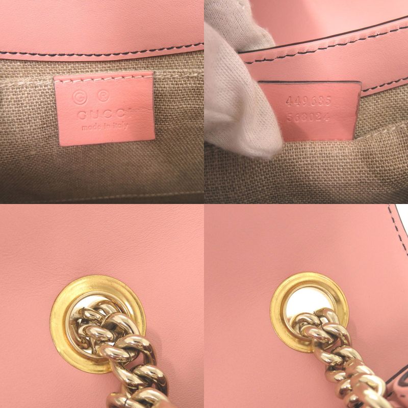 Gucci Emily Micro Guccissima Leather Pink Shoulder Bag Chain