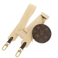 Louis Vuitton on the Go PM Shoulder Strap with Coin Case Monogram Canvas White Brown