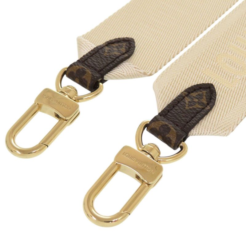 Louis Vuitton on the Go PM Shoulder Strap with Coin Case Monogram Canvas White Brown