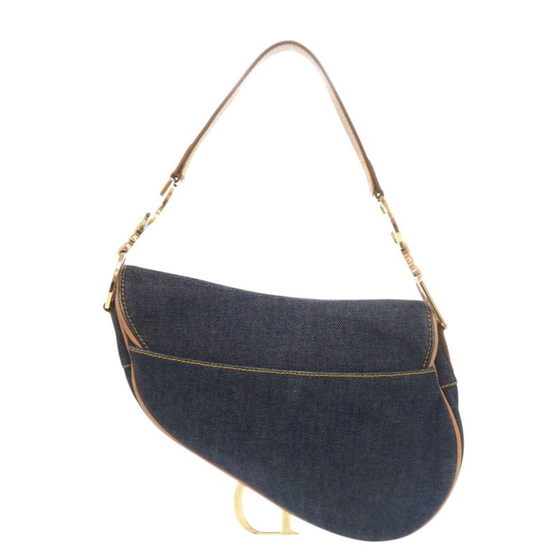 Dior Saddle Bag Denim Leather Navy