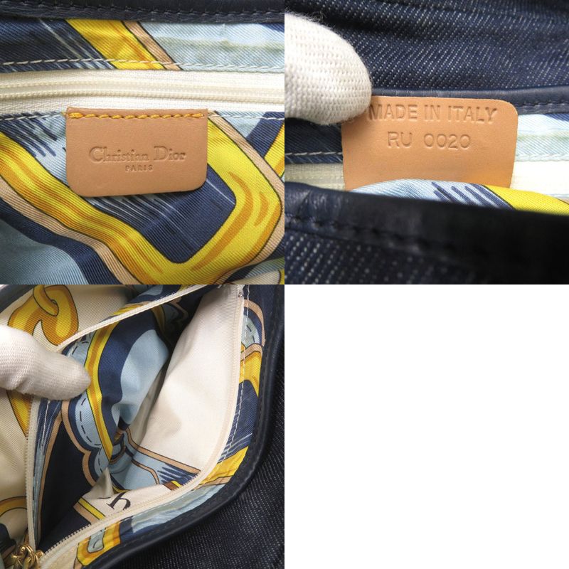 Dior Saddle Bag Denim Leather Navy