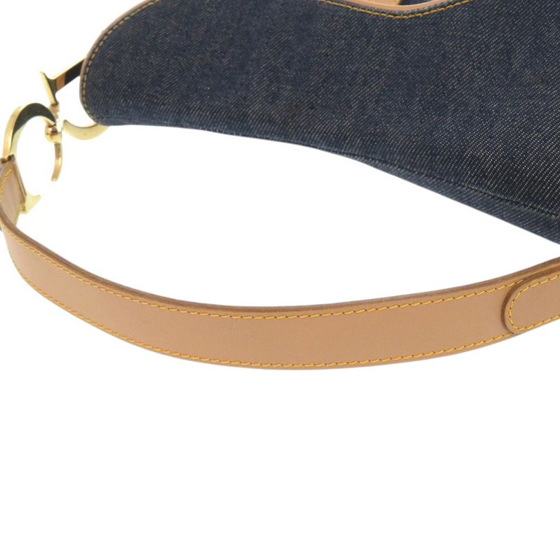 Dior Saddle Bag Denim Leather Navy
