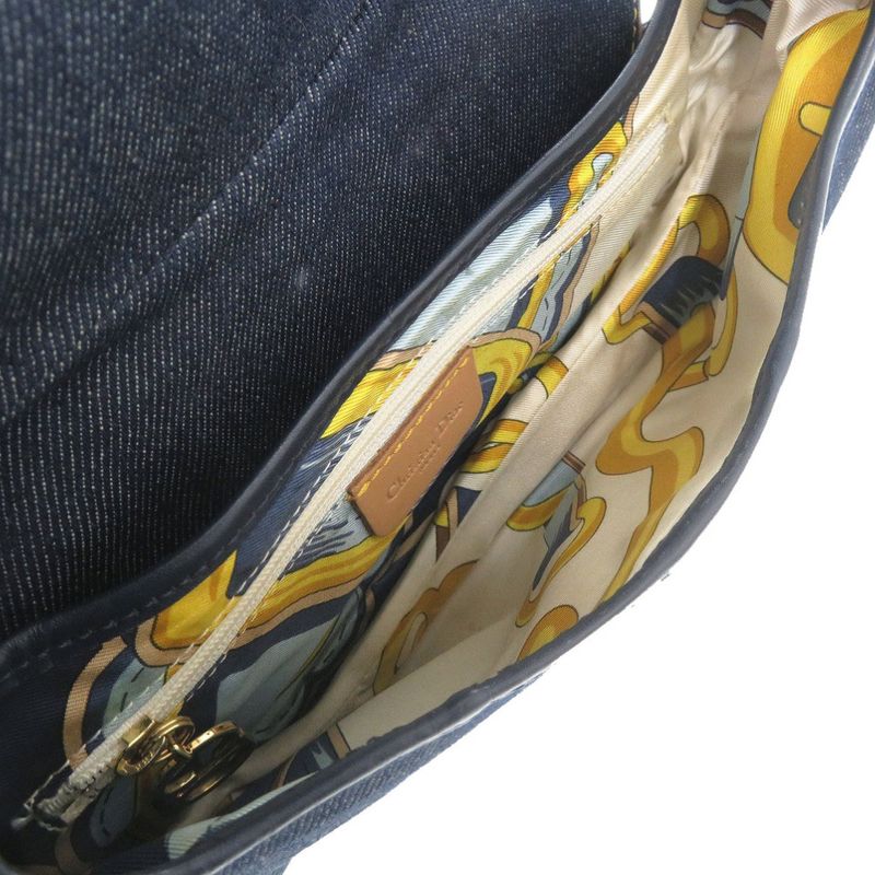 Dior Saddle Bag Denim Leather Navy